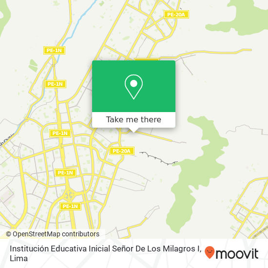 Mapa de Institución Educativa Inicial Señor De Los Milagros I