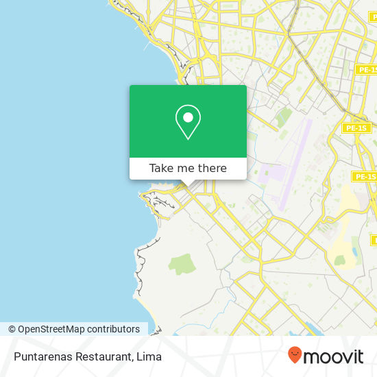 Puntarenas Restaurant map