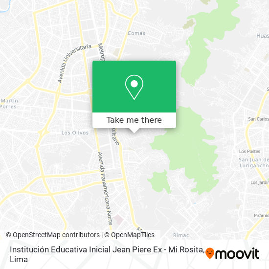 Mapa de Institución Educativa Inicial Jean Piere Ex - Mi Rosita