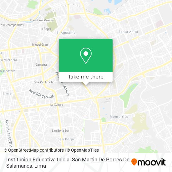 Institución Educativa Inicial San Martin De Porres De Salamanca map