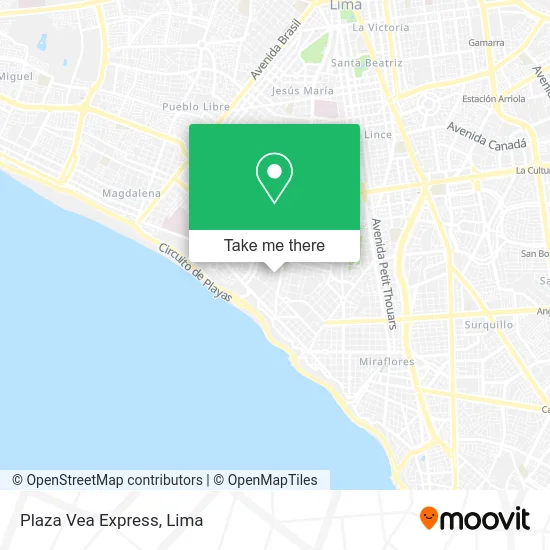 Plaza Vea Express map