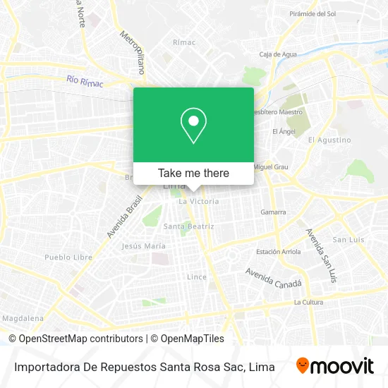Mapa de Importadora De Repuestos Santa Rosa Sac