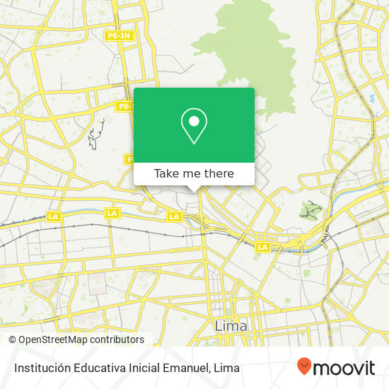 Mapa de Institución Educativa Inicial Emanuel