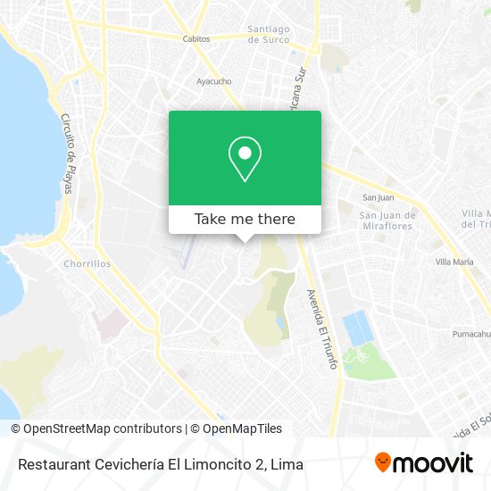 Mapa de Restaurant Cevichería El Limoncito 2