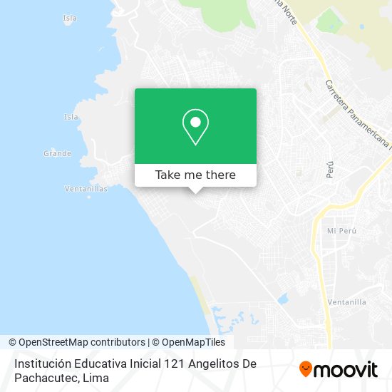 Mapa de Institución Educativa Inicial 121 Angelitos De Pachacutec