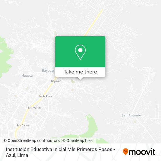 Institución Educativa Inicial Mis Primeros Pasos - Azul map