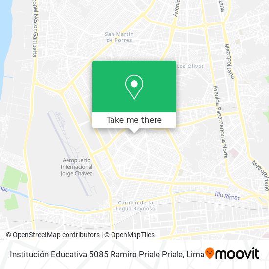 Mapa de Institución Educativa 5085 Ramiro Priale Priale