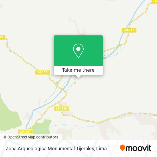 Mapa de Zona Arqueológica Monumental Tijerales