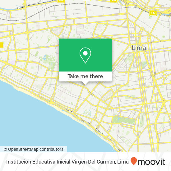 Mapa de Institución Educativa Inicial Virgen Del Carmen