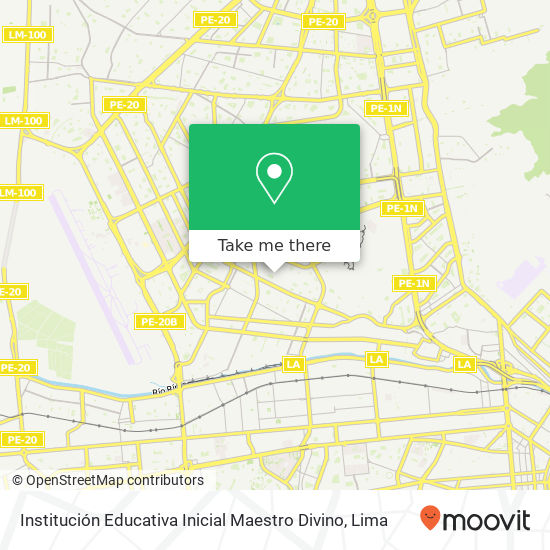 Institución Educativa Inicial Maestro Divino map