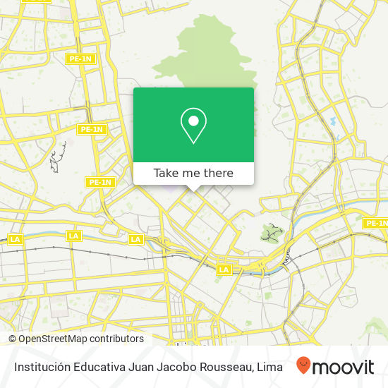 Mapa de Institución Educativa Juan Jacobo Rousseau