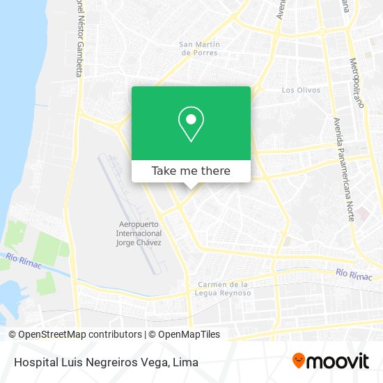 Hospital Luis Negreiros Vega map