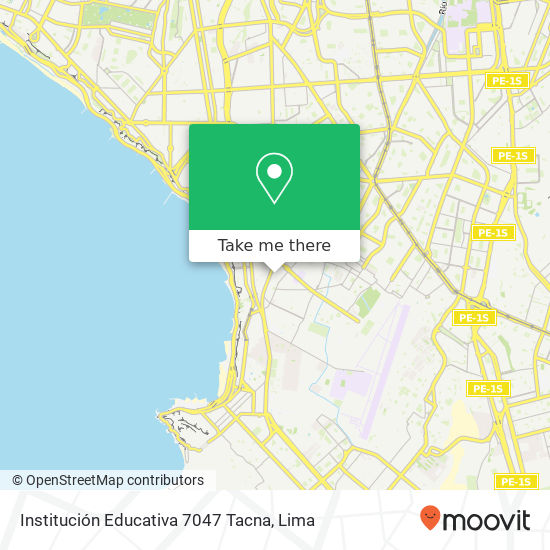 Mapa de Institución Educativa 7047 Tacna