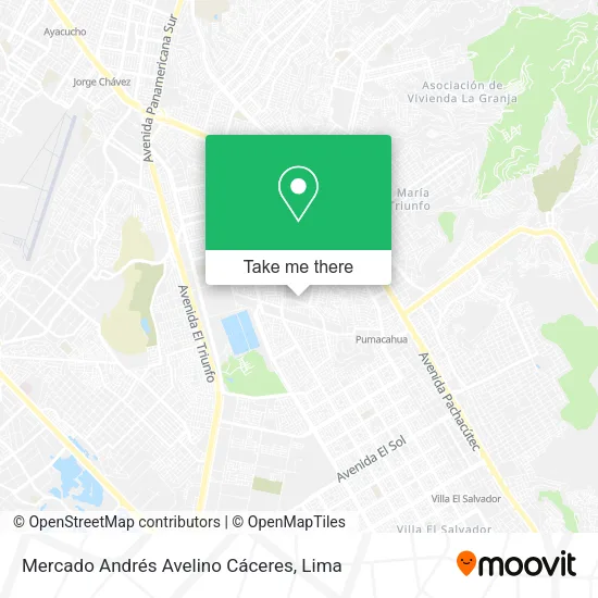 Mercado Andrés Avelino Cáceres map