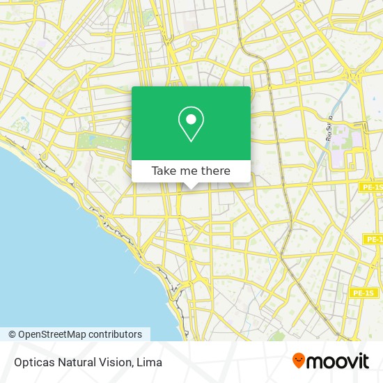 Mapa de Opticas Natural Vision