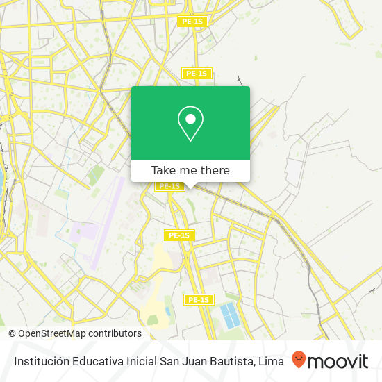 Mapa de Institución Educativa Inicial San Juan Bautista