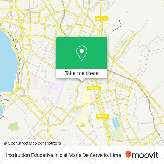 Mapa de Institución Educativa Inicial Maria De Cervello
