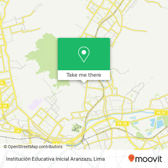 Mapa de Institución Educativa Inicial Aranzazu