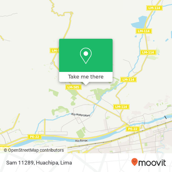 Sam 11289, Huachipa map