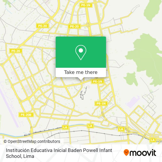 Mapa de Institución Educativa Inicial Baden Powell Infant School