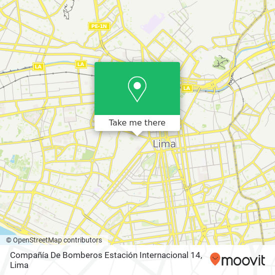 Mapa de Compañía De Bomberos Estación Internacional 14