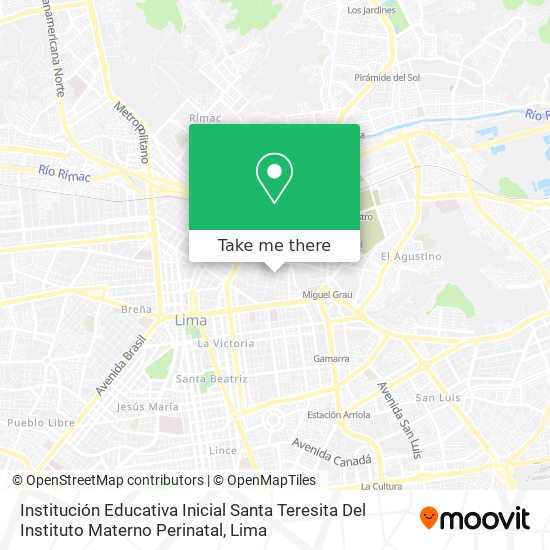 Institución Educativa Inicial Santa Teresita Del Instituto Materno Perinatal map