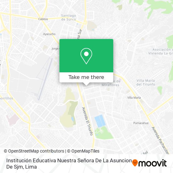 Mapa de Institución Educativa Nuestra Señora De La Asuncion De Sjm