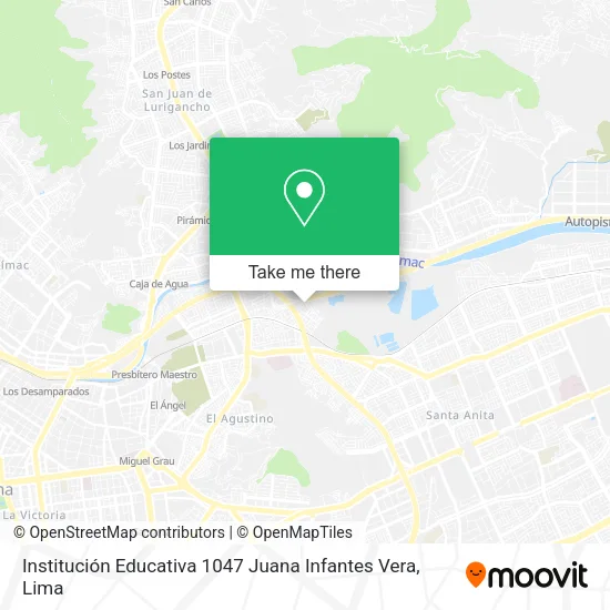 Mapa de Institución Educativa 1047 Juana Infantes Vera