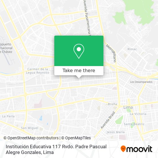 Institución Educativa 117 Rvdo. Padre Pascual Alegre Gonzales map