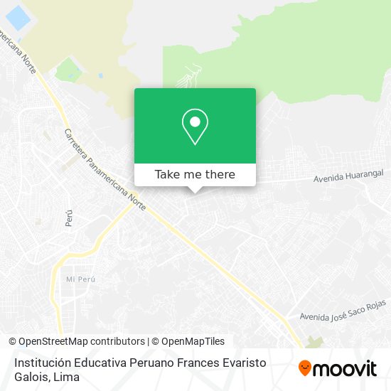 Institución Educativa Peruano Frances Evaristo Galois map