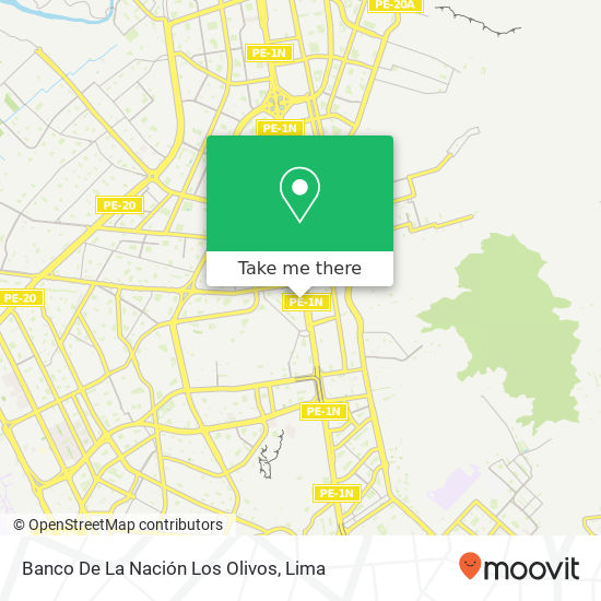 Banco De La Nación Los Olivos map