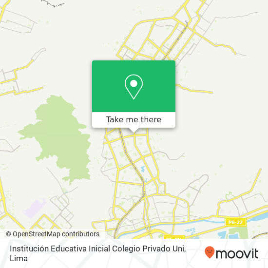 Institución Educativa Inicial Colegio Privado Uni map