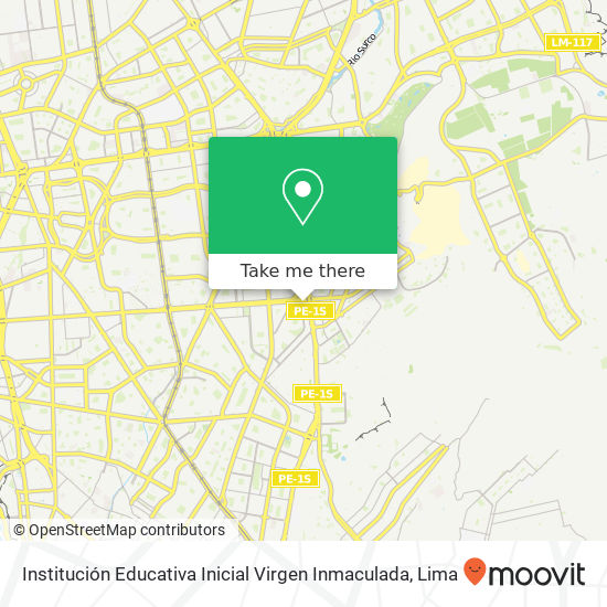 Institución Educativa Inicial Virgen Inmaculada map