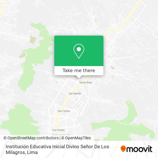 Mapa de Institución Educativa Inicial Divino Señor De Los Milagros