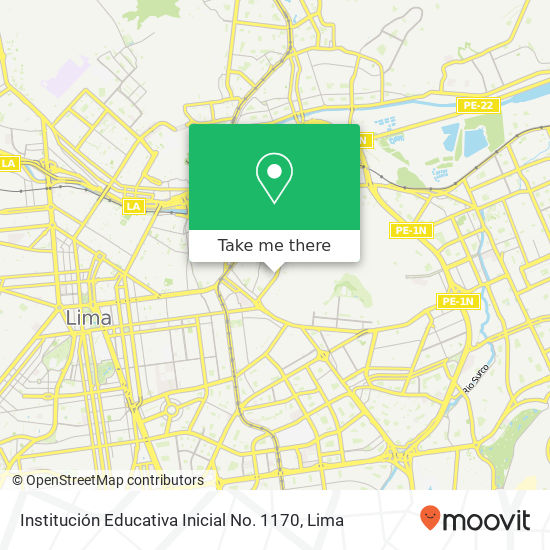 Institución Educativa Inicial No. 1170 map