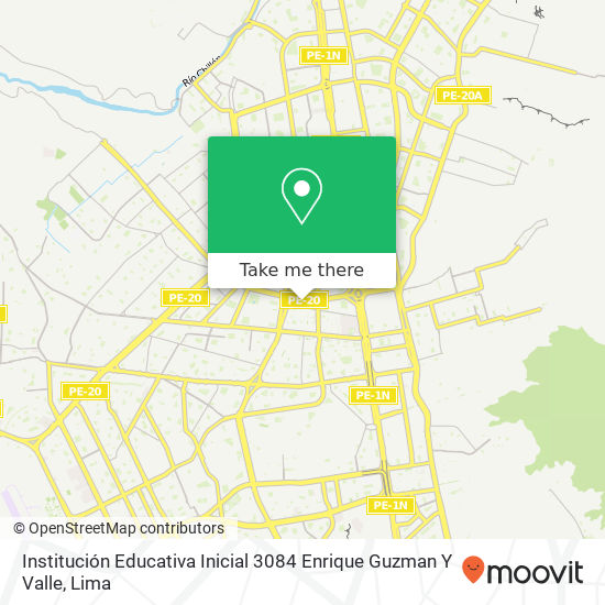 Mapa de Institución Educativa Inicial 3084 Enrique Guzman Y Valle