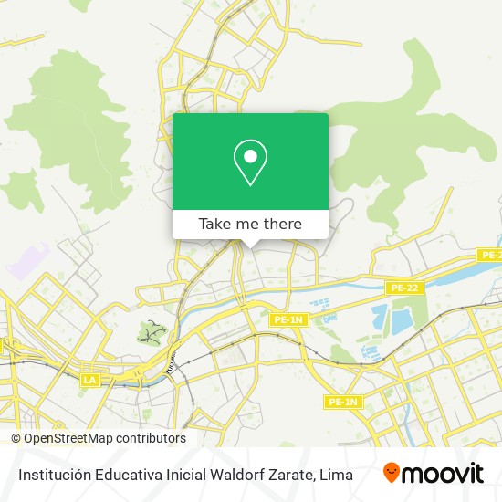 Mapa de Institución Educativa Inicial Waldorf Zarate