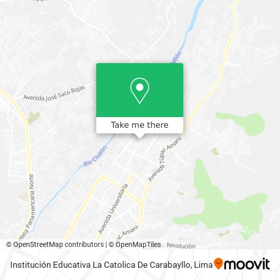 Mapa de Institución Educativa La Catolica De Carabayllo