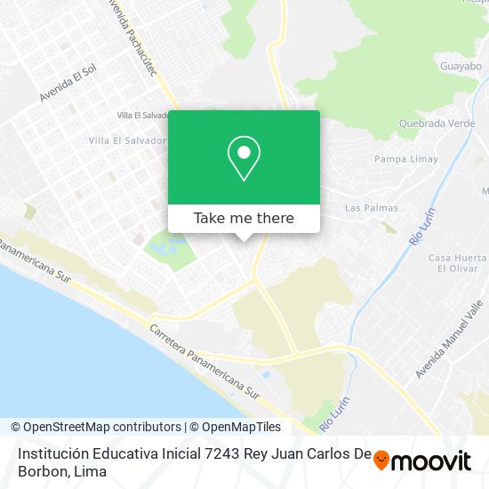 Mapa de Institución Educativa Inicial 7243 Rey Juan Carlos De Borbon
