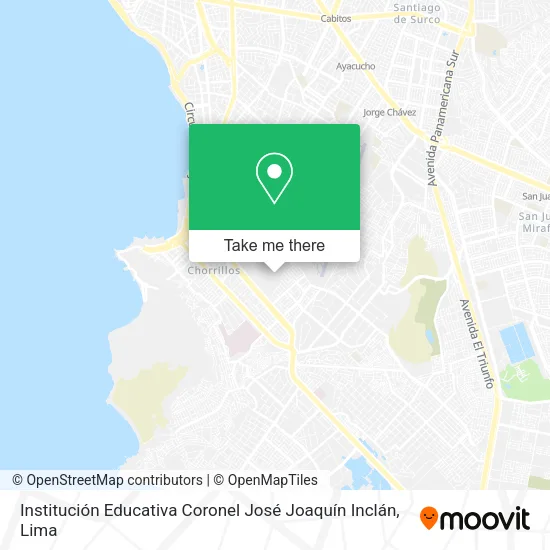 Mapa de Institución Educativa Coronel José Joaquín Inclán
