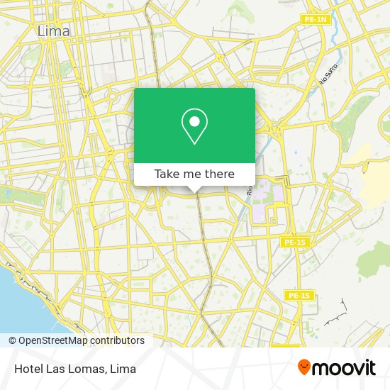 Hotel Las Lomas map