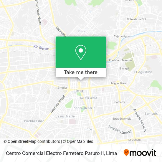 Mapa de Centro Comercial Electro Ferretero Paruro II