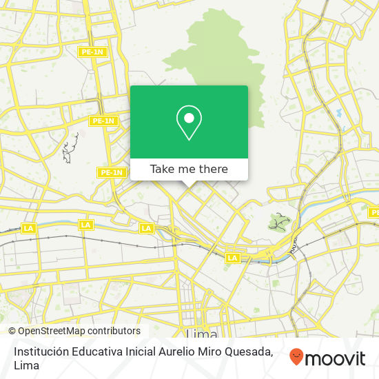 Institución Educativa Inicial Aurelio Miro Quesada map