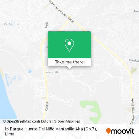Mapa de Ip Parque Huerto Del Niño Ventanilla Alta (Op.7)