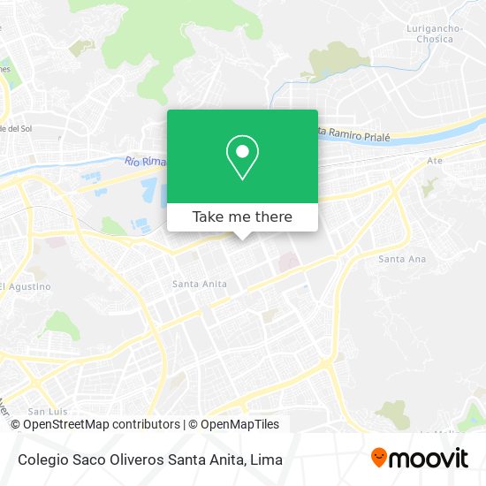 Colegio Saco Oliveros Santa Anita map