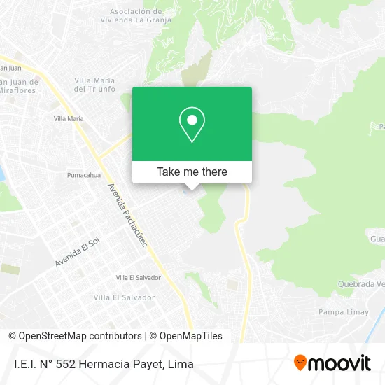 Mapa de I.E.I. N° 552 Hermacia Payet