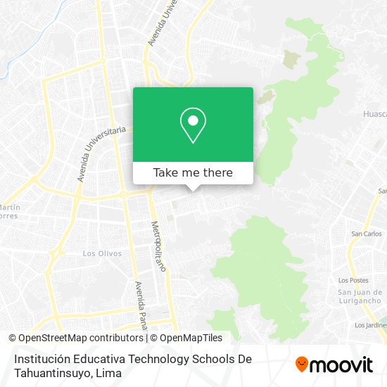 Institución Educativa Technology Schools De Tahuantinsuyo map