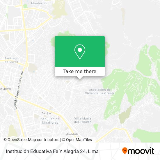 Mapa de Institución Educativa Fe Y Alegria 24