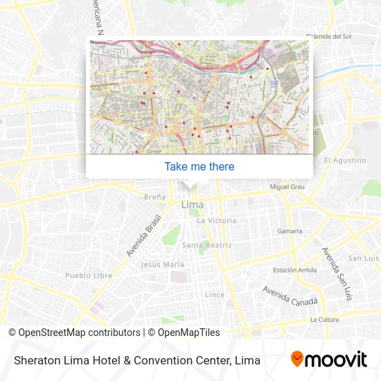 Sheraton Lima Hotel & Convention Center map