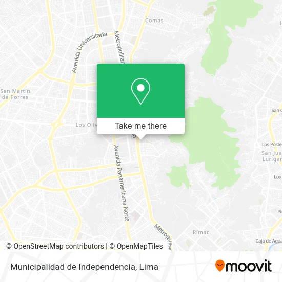 Municipalidad de Independencia map